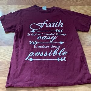 Maroon Faith Tee